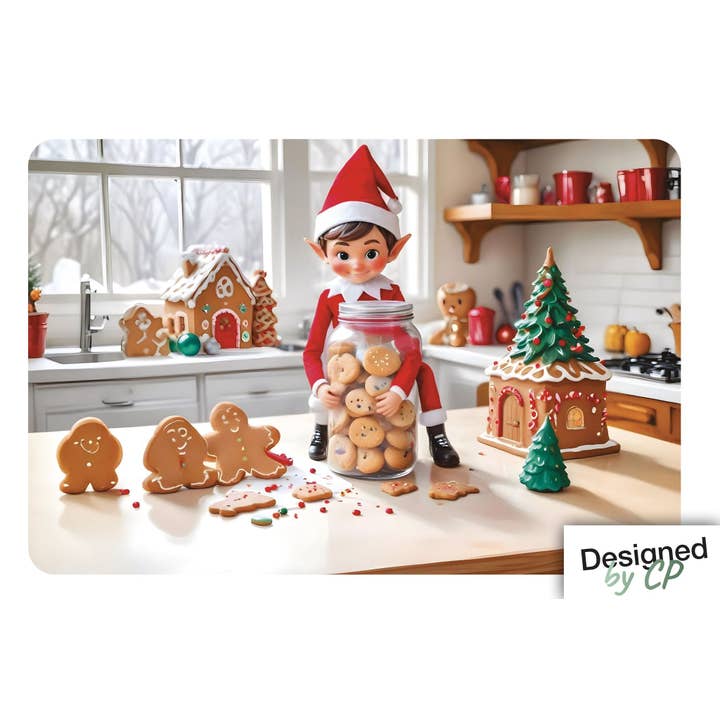 CP INTERNATIONAL - Wholesale Christmas Decoration - Mischievous Elf Table Set Who Eats the Cakes #503