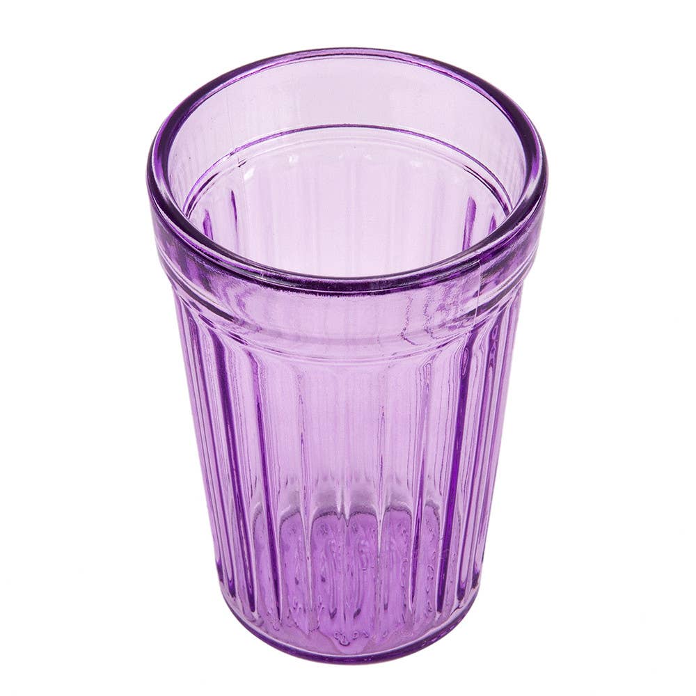 STP - Wholesale Drinking Glass/Cup - Lilac Stackable Faceted Glasses for Drinks - Set of 44