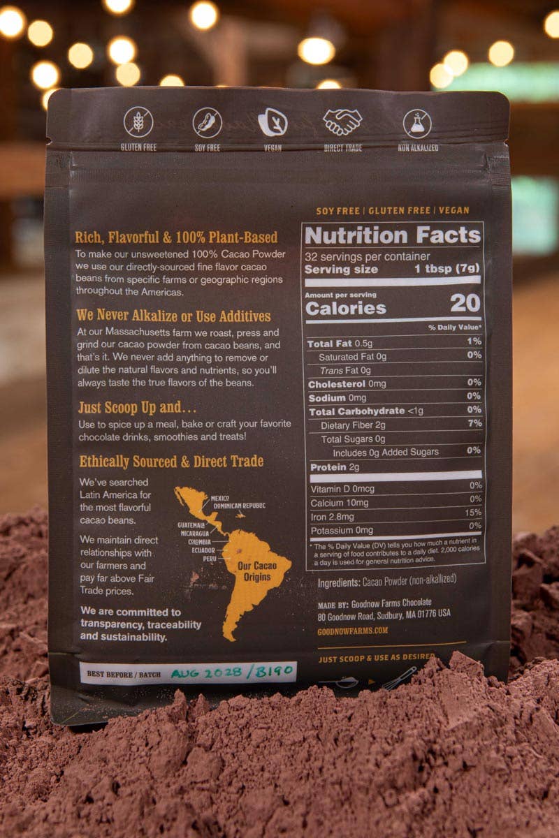 Goodnow Farms Chocolate - Wholesale Hot Cocoa Mix/Kit - 100% Cacao Powder, 8oz Retail1