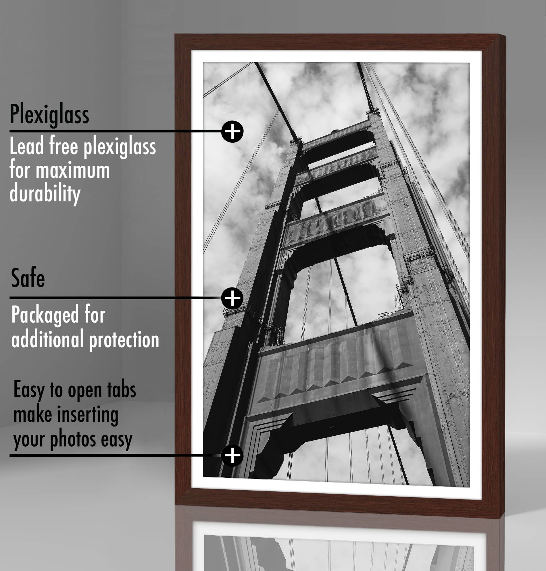 Americanflat - Wholesale Picture Frame - Americanflat Picture Frame with Mat Slim Molding (5 Pack)86