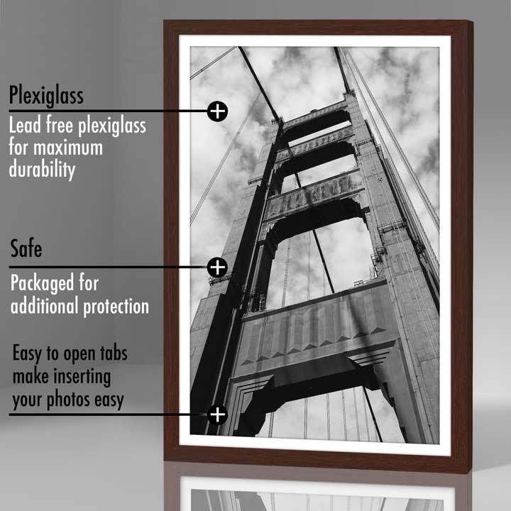 Americanflat - Wholesale Picture Frame - Americanflat Picture Frame with Mat Slim Molding (5 Pack)86