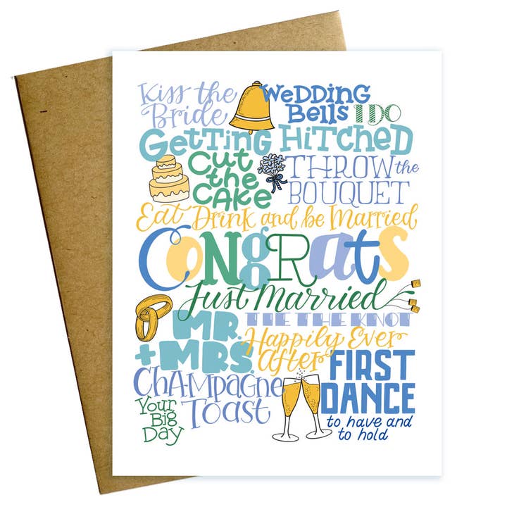 Bruiloft Mashup Kaart voor wholesale door Maggie Moore Studio