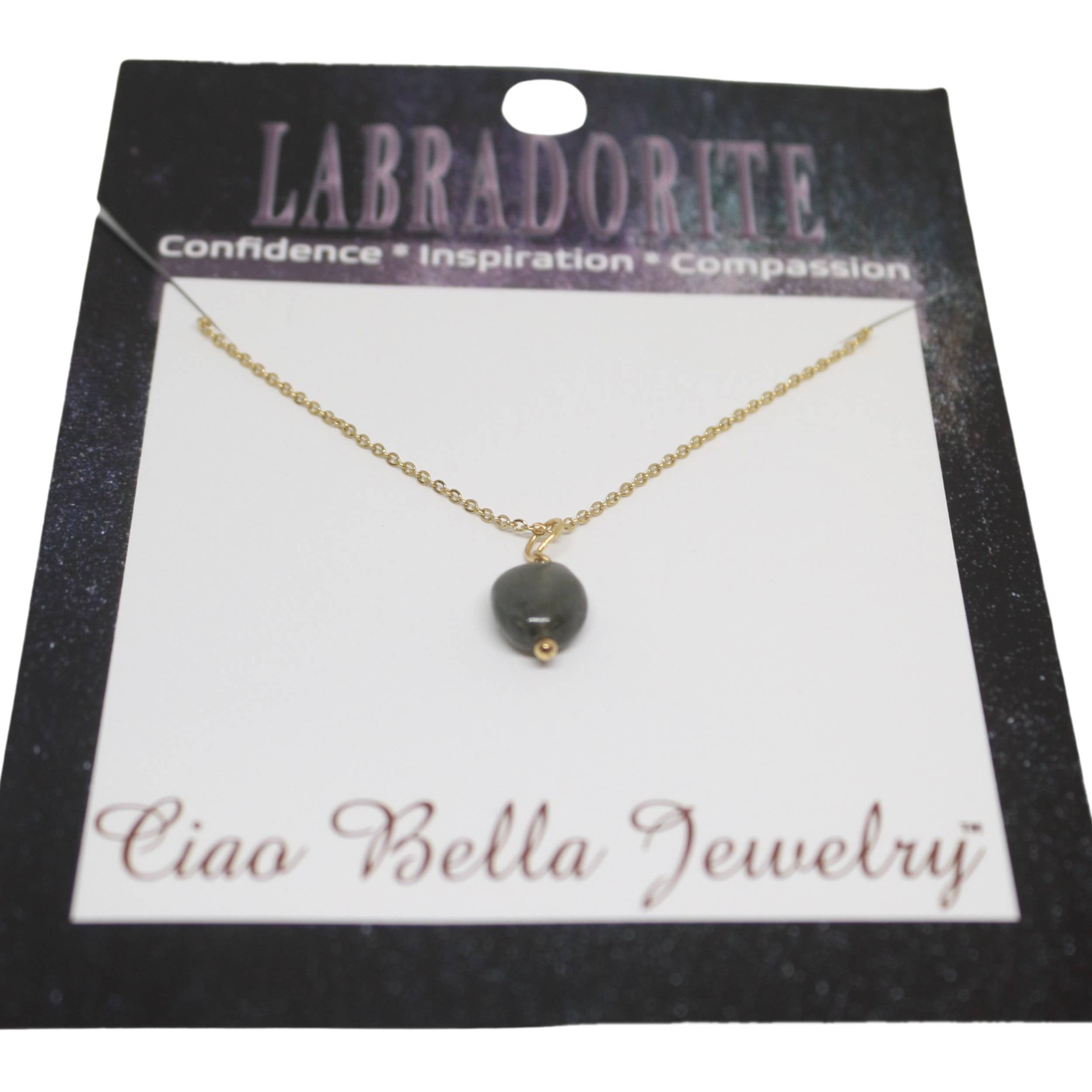 Ciao Bella Jewelry Inc – wholesale Hänge-/berlockhalsband – Ädelsten hänge halsband på tunn kedja14