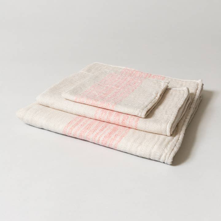 Morihata International Ltd. Co. - Wholesale Bath Towel - Flax Line Organics Towel - Pink-Beige0