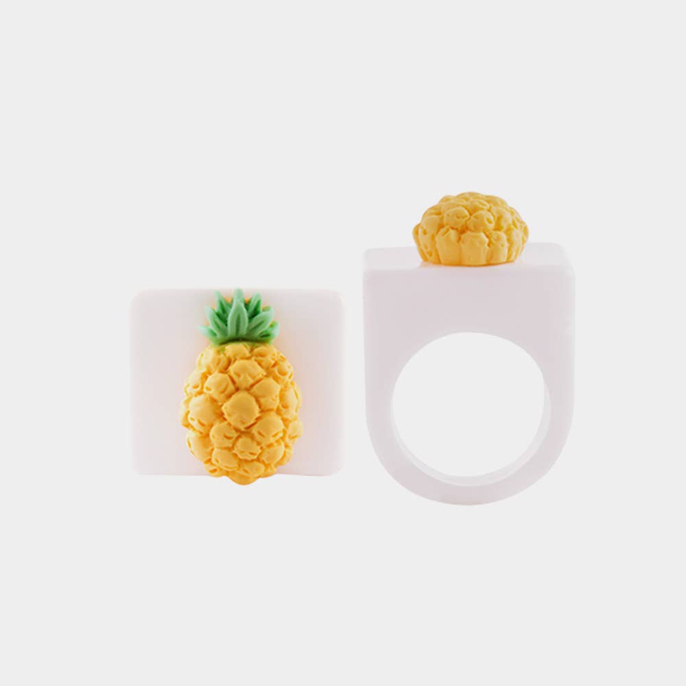 Sensibling Corp. - Wholesale Cocktail/Statement Ring - Pineapple Accented Resin Ring1