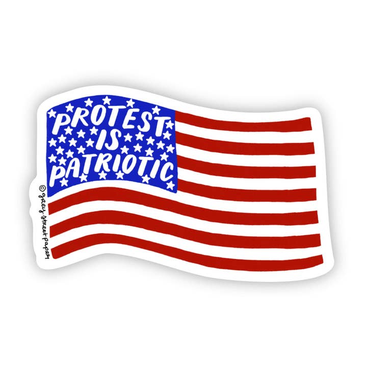 Adesivo Protesto é Patriótico por atacado de Grey Street Paper