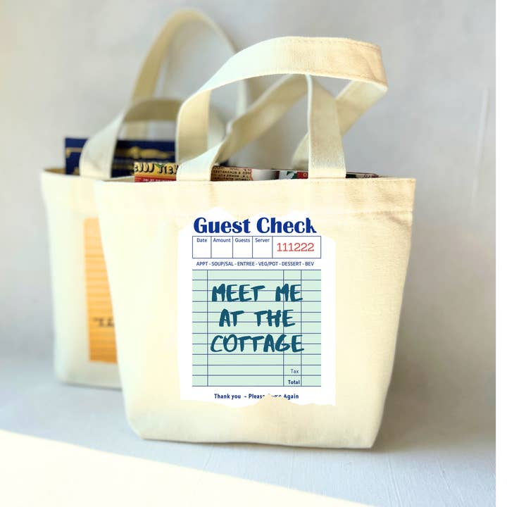 Pretty Clever Words - Wholesale Tote Bag - Women's - Canvas Mini Tote Bag - Meet Me at the Cottage2