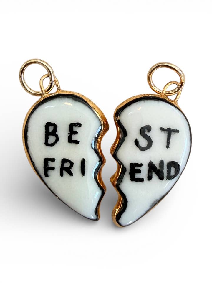 "Bester Freund" Gebrochenes Herz Anhänger für den Großhandel von Shá Parlé