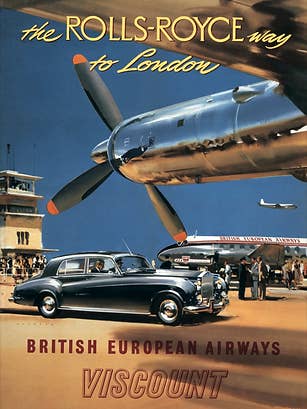British Airways - BEA Fly the Rolls Royce way to London Ca. 1953 903 for wholesale by Clanna Cards