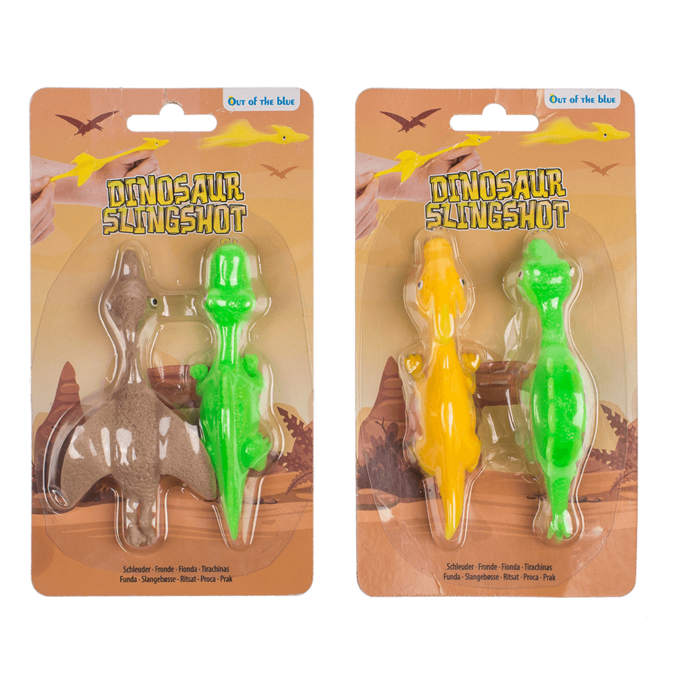 Out of the blue KG - Wholesale Slingshot - Kids - Slingshot, Dinosaur, approx. 13 x 4,5 cm,1