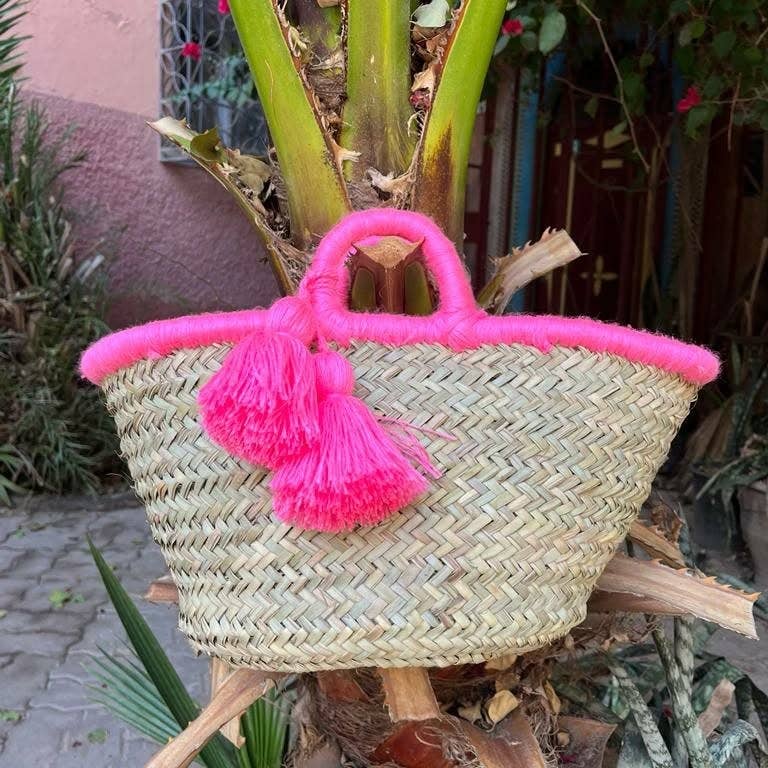 craftberber - Wholesale Beach Bag - Personalized straw bag with pompoms, Straw beach bag2
