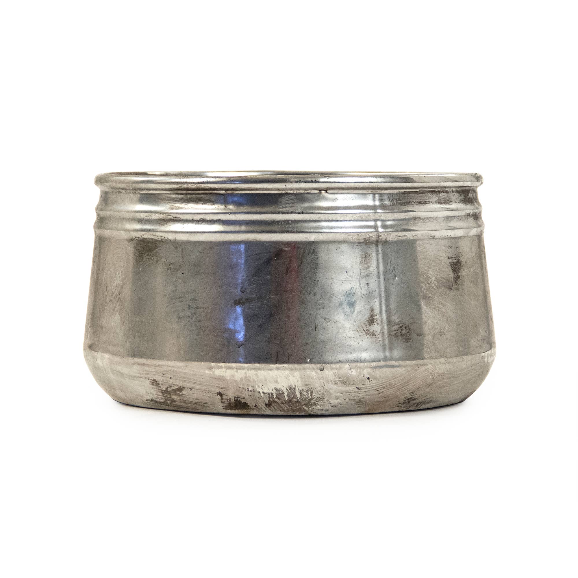 Distressed Metallic Siver Bowl (10041L A840) for wholesale on Faire1