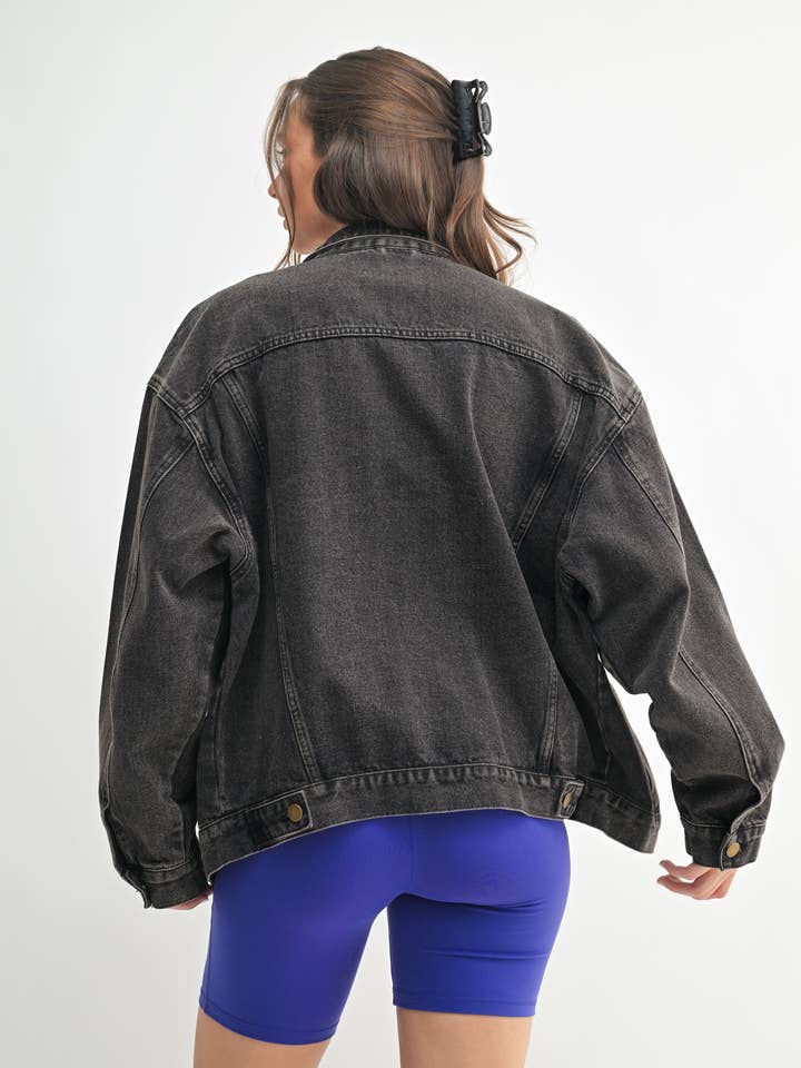 Mono B - Wholesale Denim Jacket - Women's - Boxy-Cut Denim Jacket