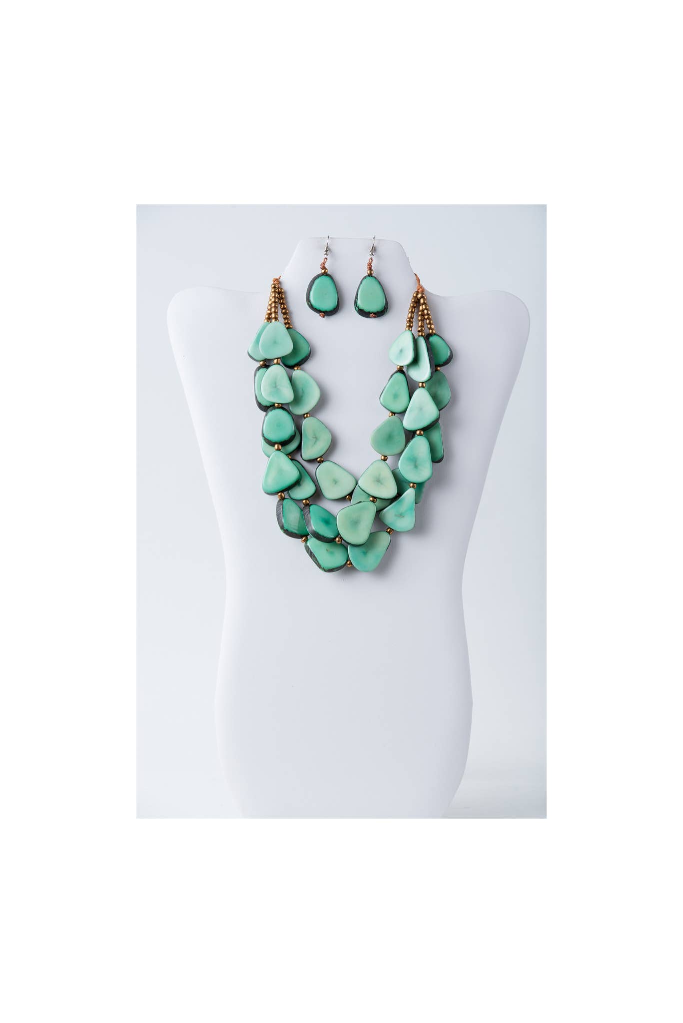 TaguArtsy – wholesale Smycken – Zaley Three Stranded Organic Tagua halsband och örhängen25