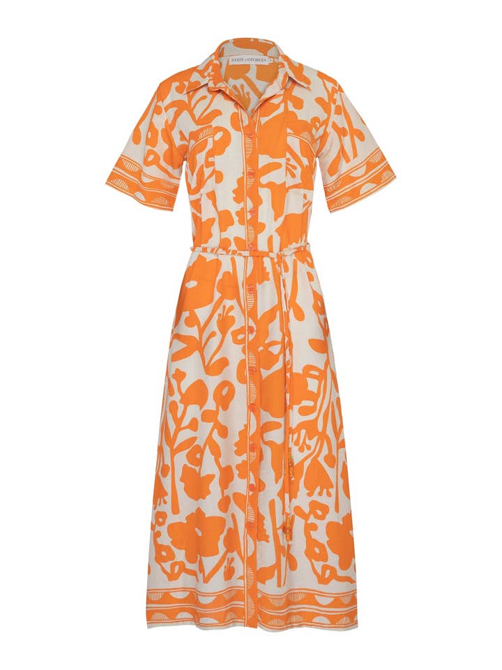 State of Georgia - Wholesale Dress – Women's - THE DESTINATION DRESS - SUNBURST ORANGE