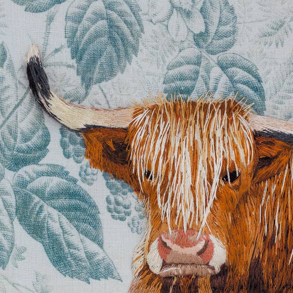 Highland coo 10cm mini card for wholesale by Inky Blue Ltd t/a Holy Mackerel