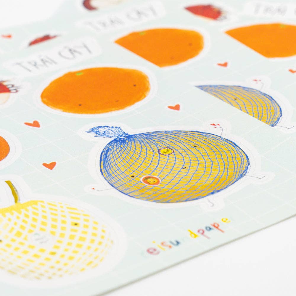 reisundpapier - Vendita all'ingrosso Adesivo - Foglio di adesivi frutti asiatici1