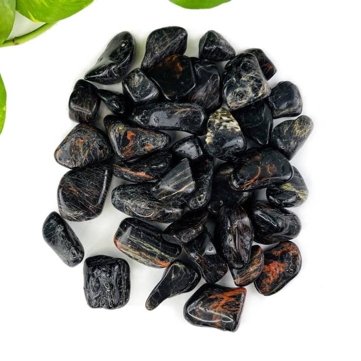 Rock Paradise - Wholesale Spiritual Stone/Crystal - Crystal Black Tourmaline & Red Hematite Tumbled Gemstones
