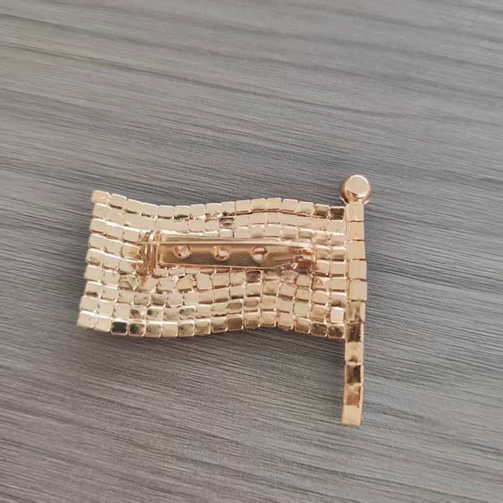 Tourtiwi - Wholesale Brooch - Rhinestone National Flag Brooch Pin4