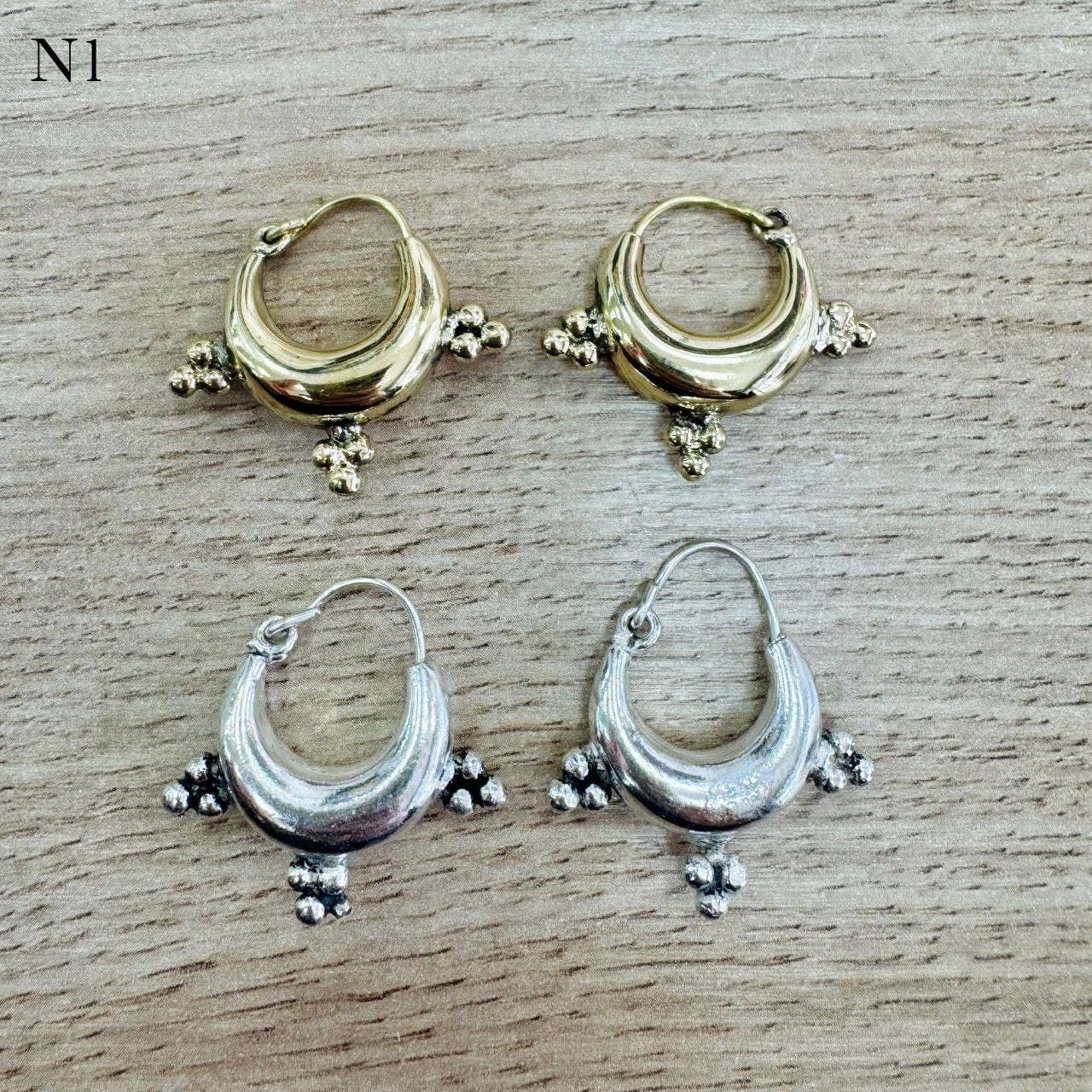 Hecho a mano - Wholesale Hoop Earrings - German silver earrings P.5