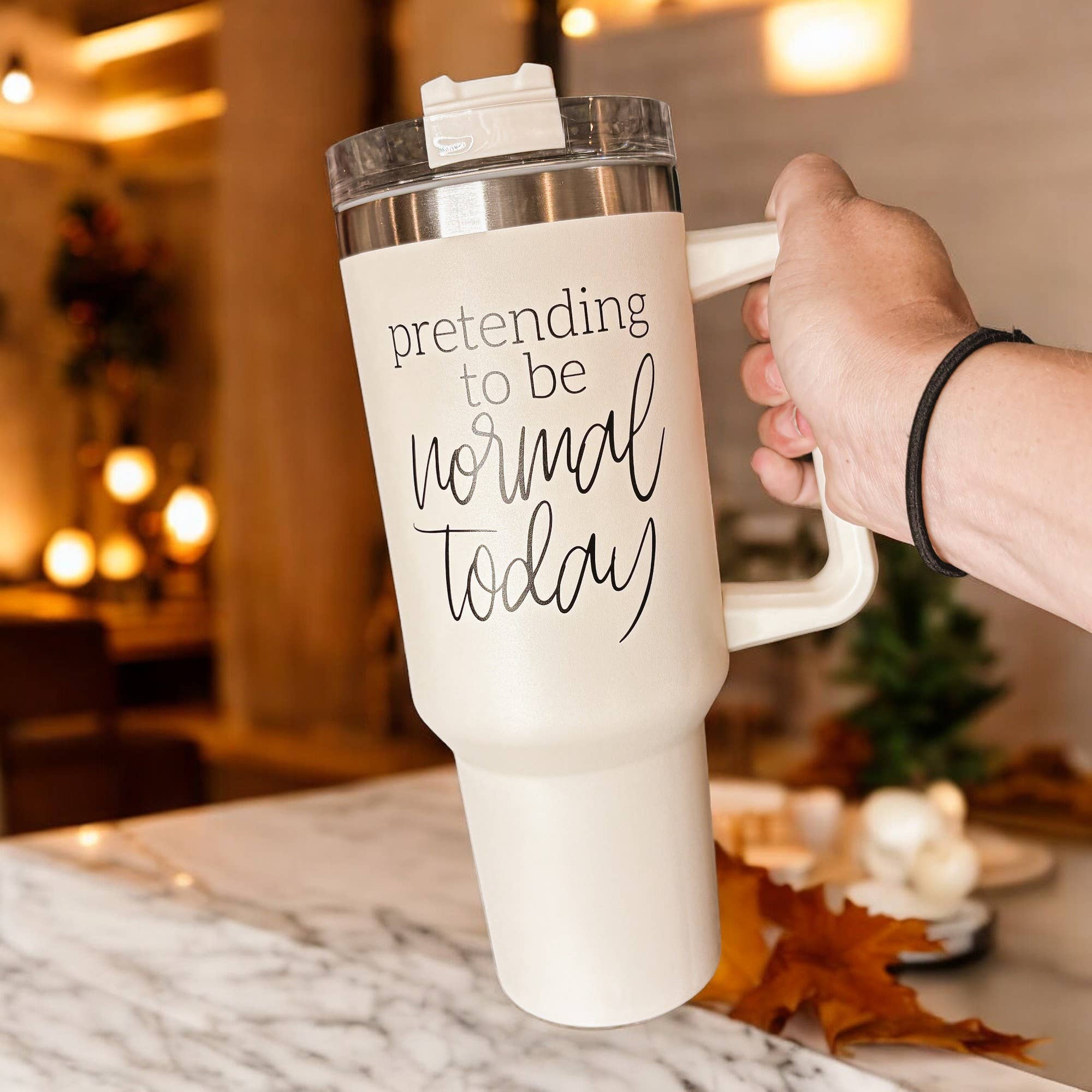 Gia Roma - Wholesale Insulated Mug/Tumbler - Fall 40oz Tumblers with Lid & Straw, Autumn Drinkware Mugs23