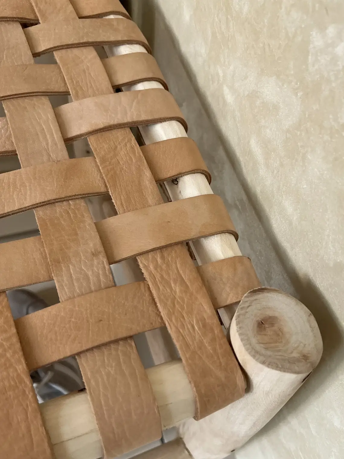 Melecraft - Wholesale Bench - Wicker Wood Leather bench, Handmade Bench, Wood Work Bench6