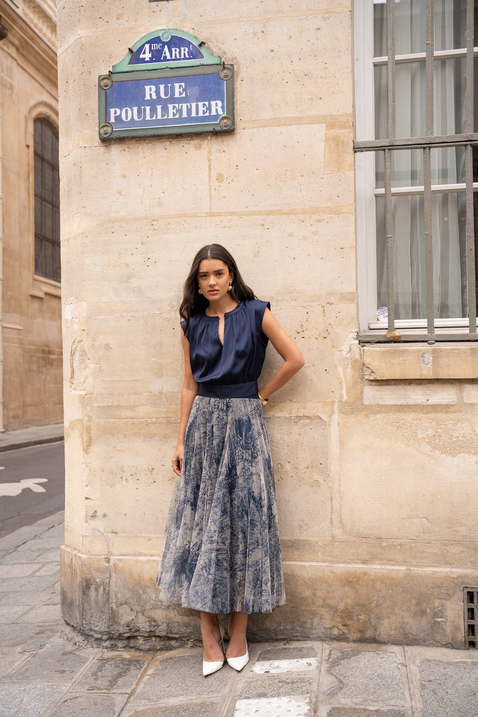 CHOKLATE PARIS - Wholesale Skirt - Women's - Amber skirt in toile de Jouy printed tulle - CK08202-117