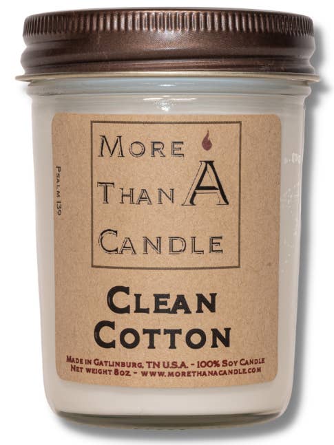 Schoon katoen - Jelly Jar van 8 oz voor wholesale door More Than Candle