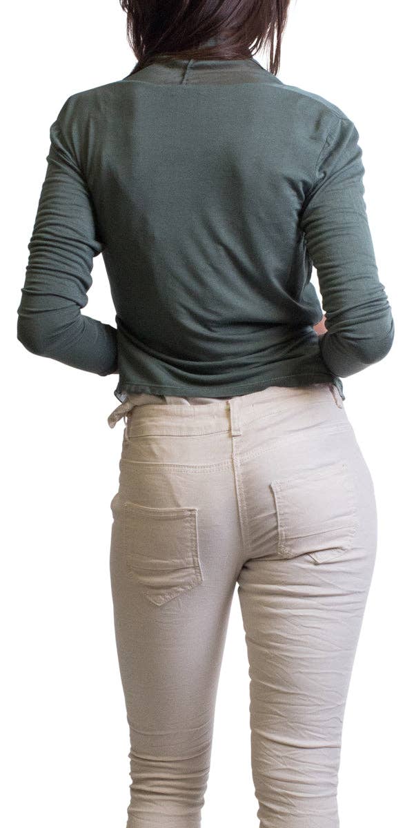 Gigi Moda - Wholesale Cardigan - Women's - Silk Front Cardigan21