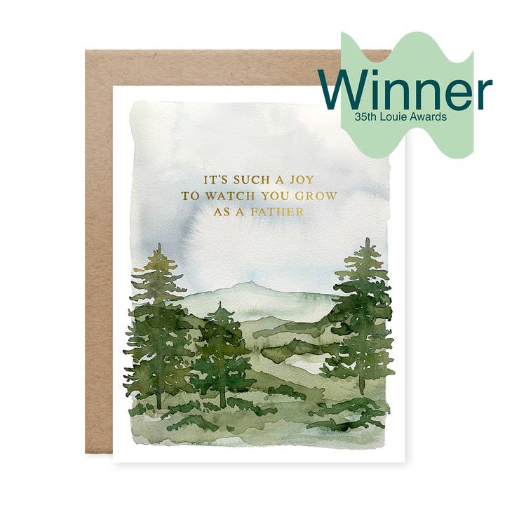 Karte „Wachsen wie ein Vater“ für den Großhandel von Naomi Paper Co.