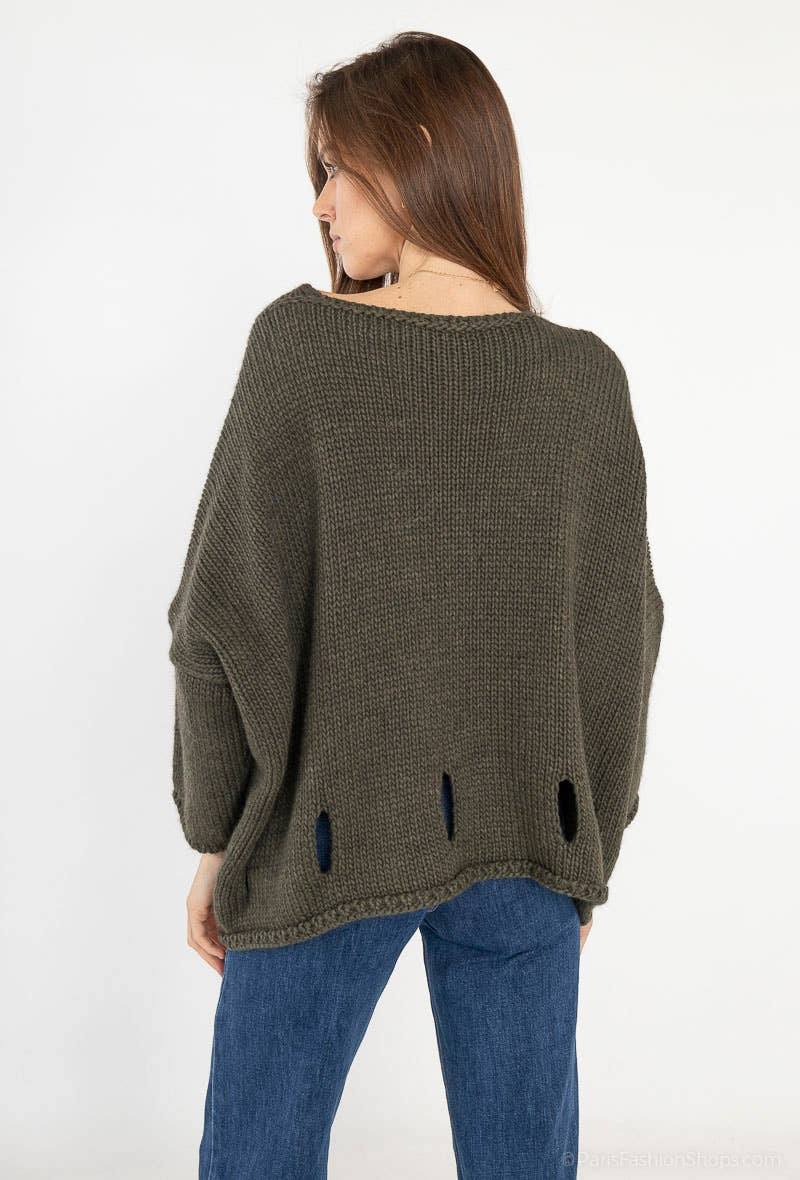 LINEN & COTTON HOUSE - Wholesale Knitted jumper – Women′s - ALPACA SWEATER 086028