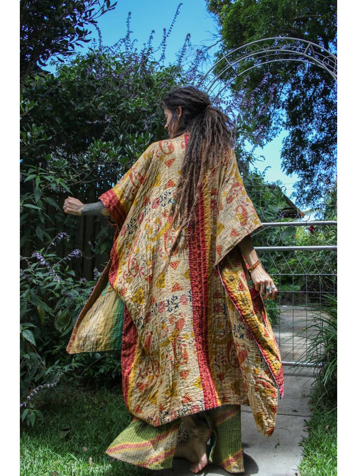 Renew Vintage - Wholesale Kimono – Women's - Kantha Ruana5