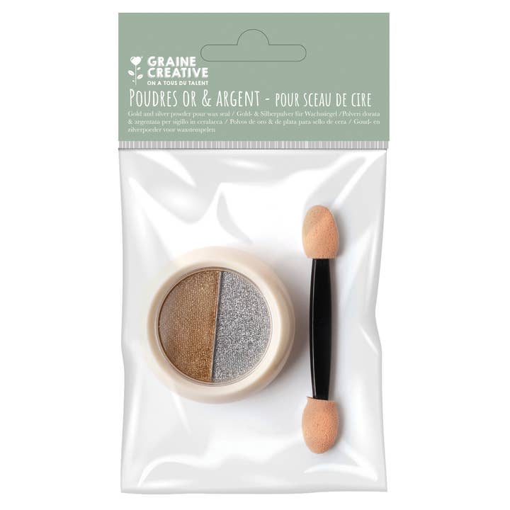 Graine Créative - Wholesale Retailer Display - Paper & Novelty - GOLD AND SILVER POWDER FOR WAX SEAL