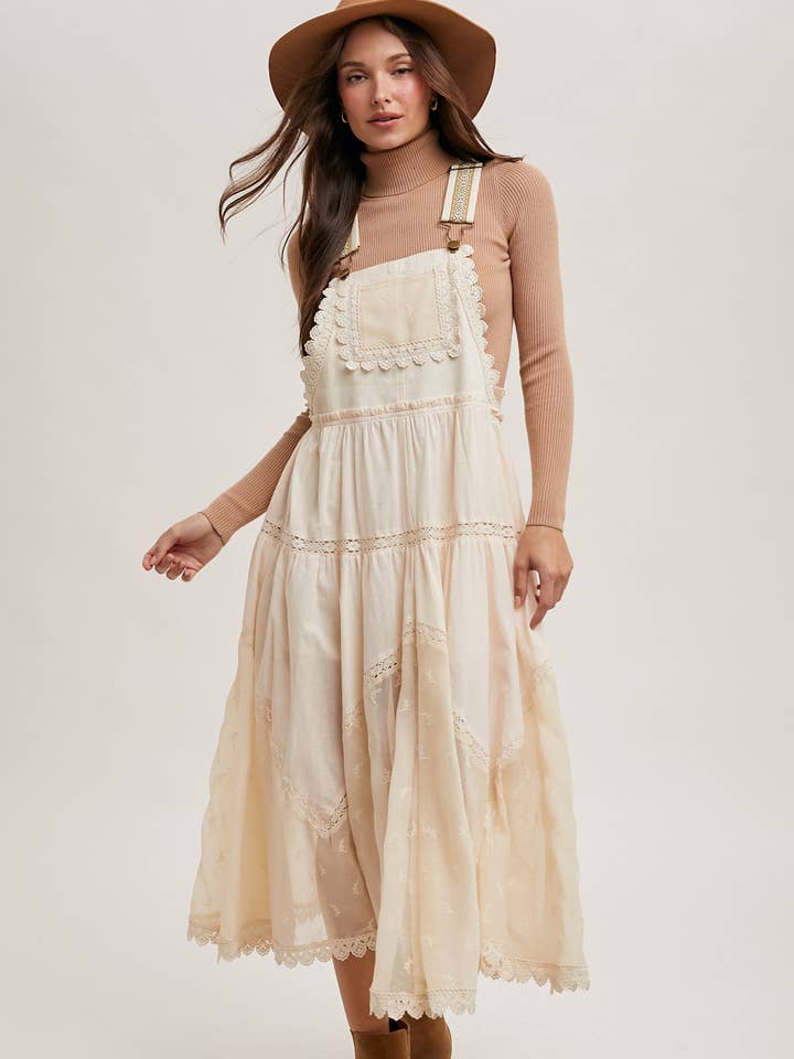 Bluivy - Wholesale Dress – Women's - LACE EMBROIDERED TULLE BIB MAXI DRESS21