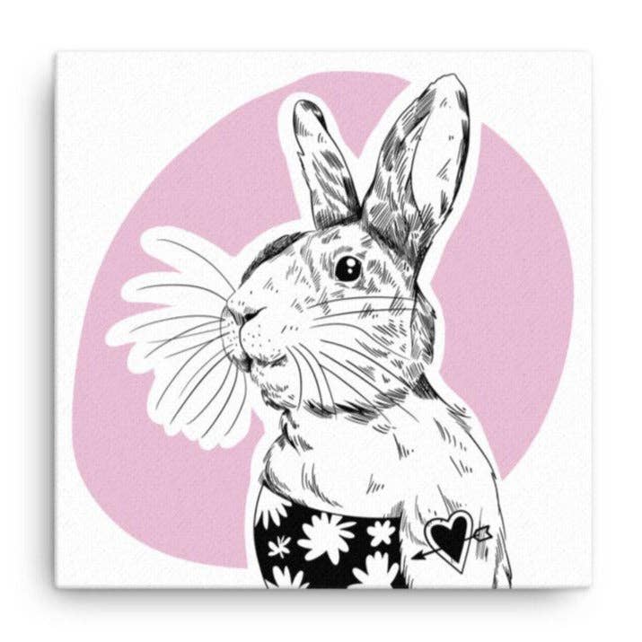 Usagi-san the Rabbit II Canvas Wall Art for wholesale by gabo and mateo designs