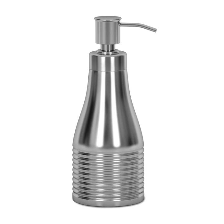 Arvada Ribbed Stainless Steel Liquid Soap Pump for wholesale by nu steel