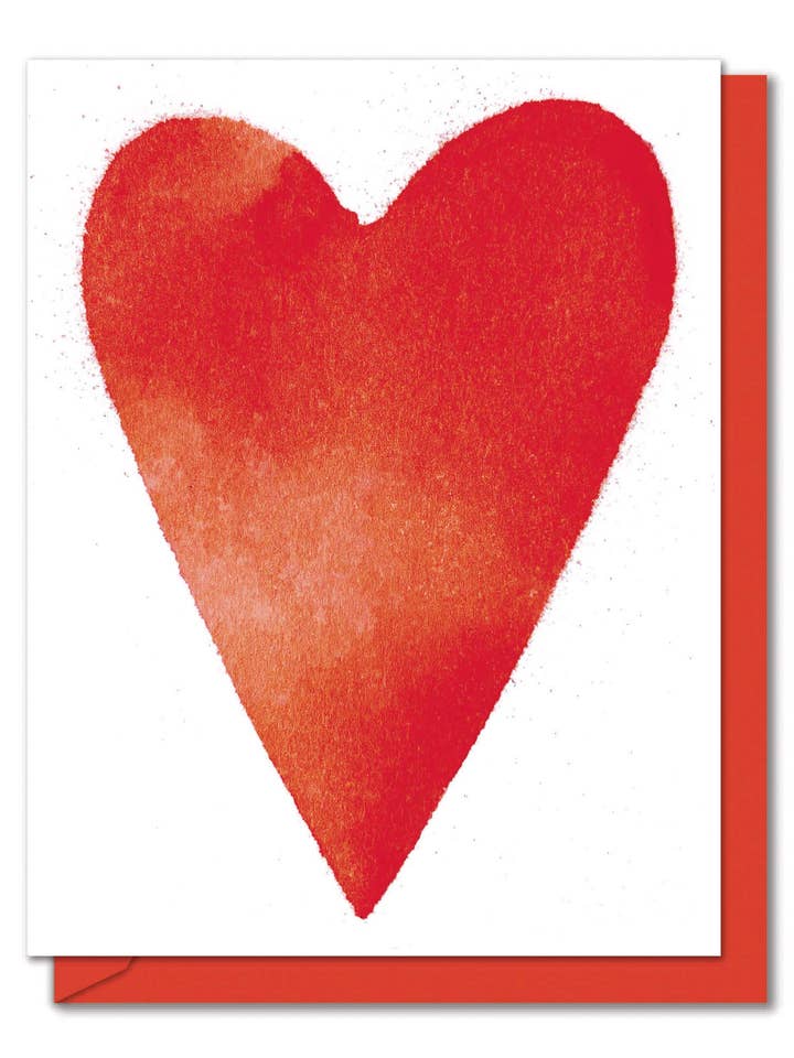 Pochoir cœur - Rouge - Love Friendship Wedding Just Because pour la vente par Mirthos Paper