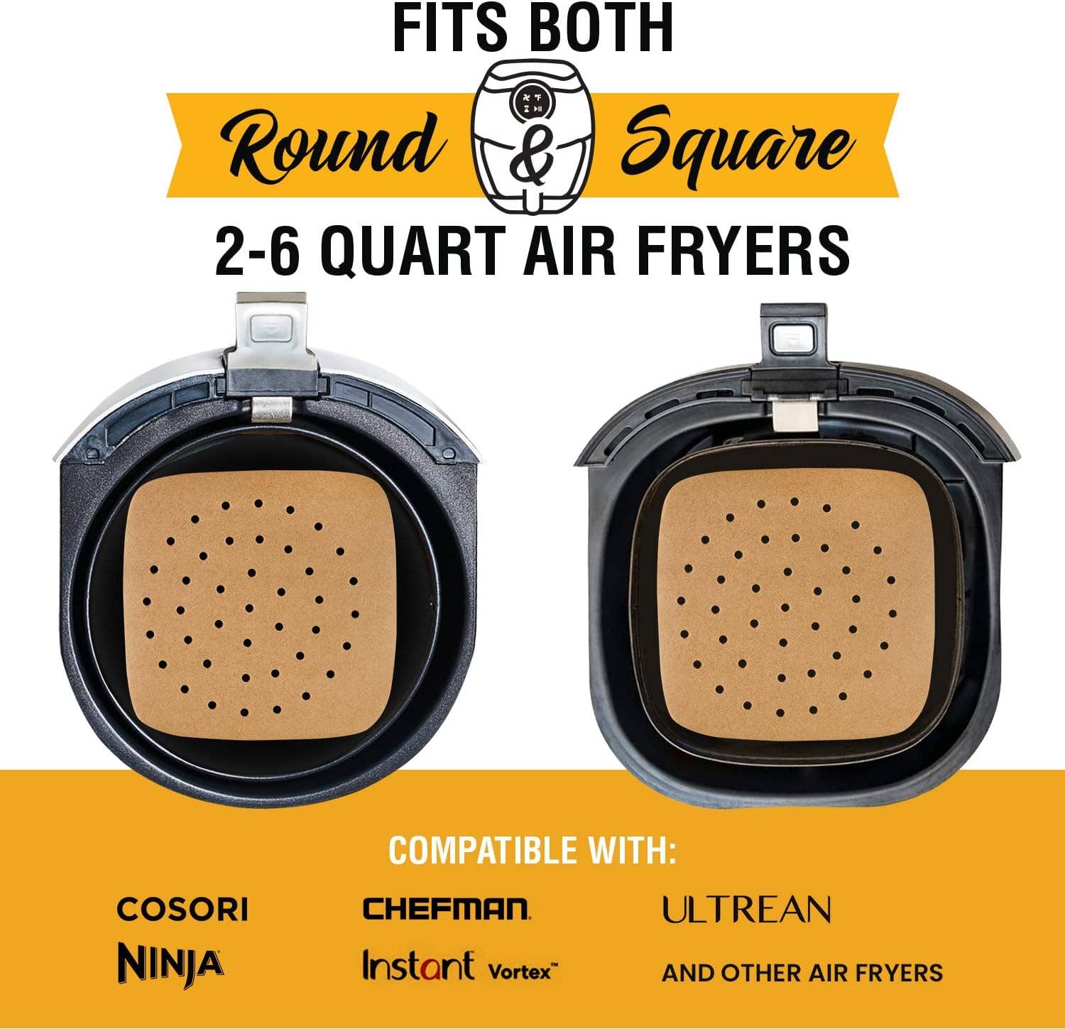 Baker's Signature - Wholesale Baking Sheet/Mat - Bamboo Steamer Liner, 8.5" Air Fryer Parchment Paper Liners Sheets – 220pcs Unbleached Bamboo Steamer Basket Liners – Easy Cleanup, Will Not Burn or Curl, Non-Toxic & Volume Pack by Baker’s Signature1