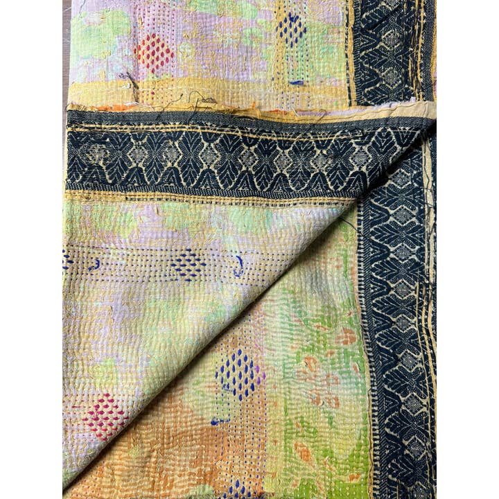 The Eastern Loom - Wholesale Throw Blanket - Vintage Kantha Throw Blanket Quilt, One of Kind Sofa Throw 5