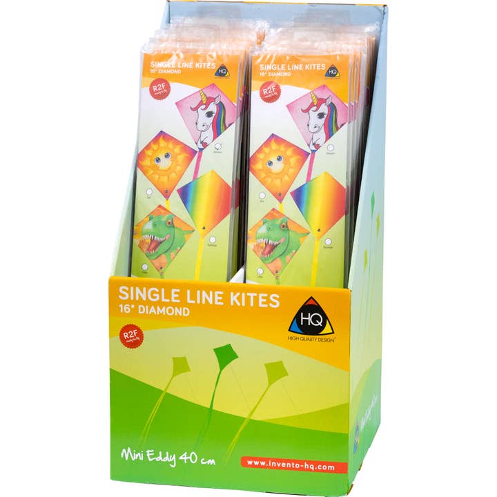 Mini Eddy Display - contains 24 assorted kites for wholesale by HQ Kites & Designs