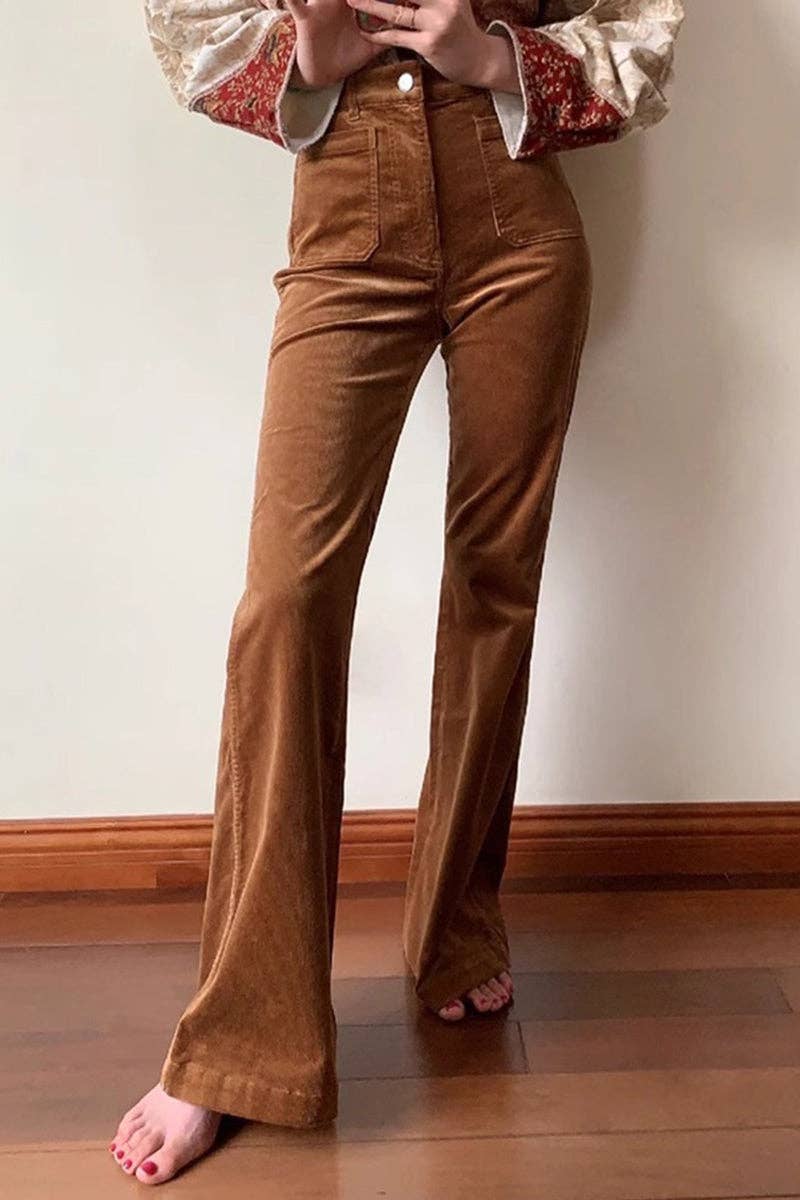 CARAMEL High-Waisted Flare Jeans for wholesale on Faire0