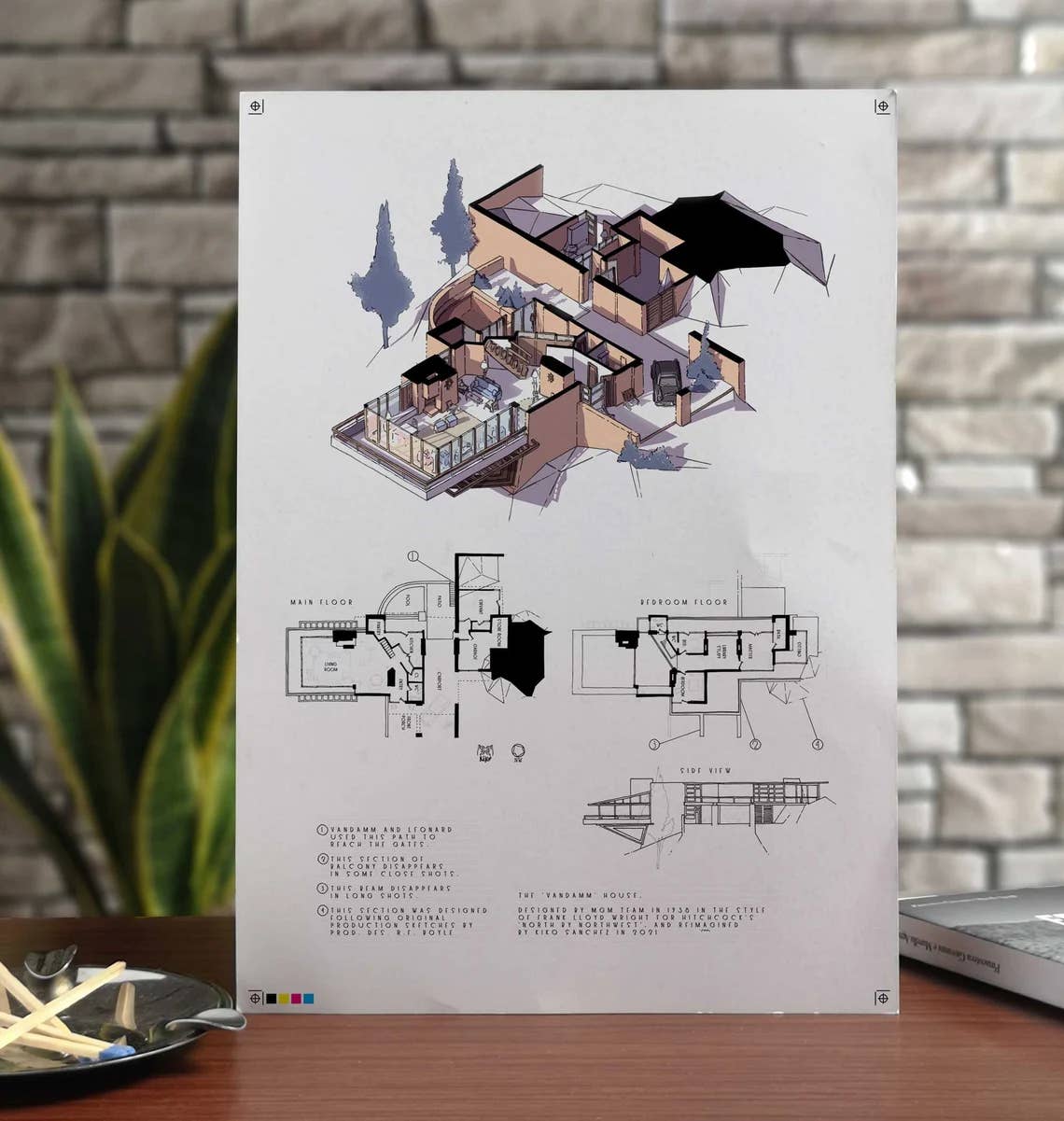 KikoIlustrador - Wholesale Art Print - VANDAMM house plan - North by Northwest