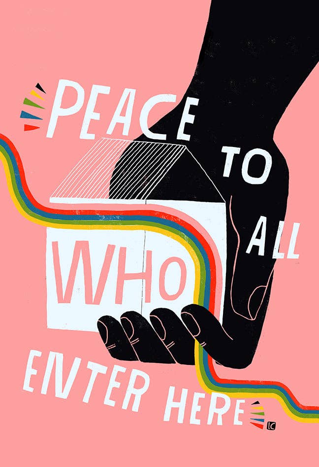 Lisa Congdon Art & Illustration - Wholesale Art Print - Art Print - Peace To All Who Enter Here2