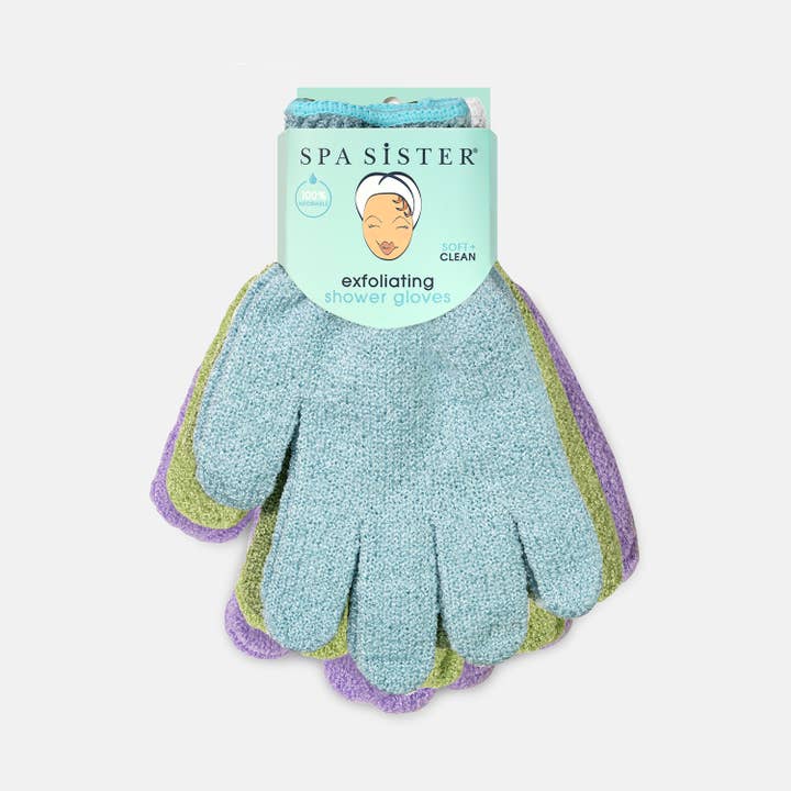 Bath Accessories Company - Wholesale Exfoliating Gloves/Mitts - Exfoliating Shower Gloves - Three Pairs