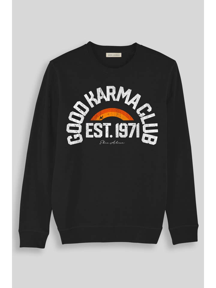 Eden Ashram - Wholesale Graphic Sweatshirt - Women's - Good Karma Club Premium Crew Neck Sweatshirt6