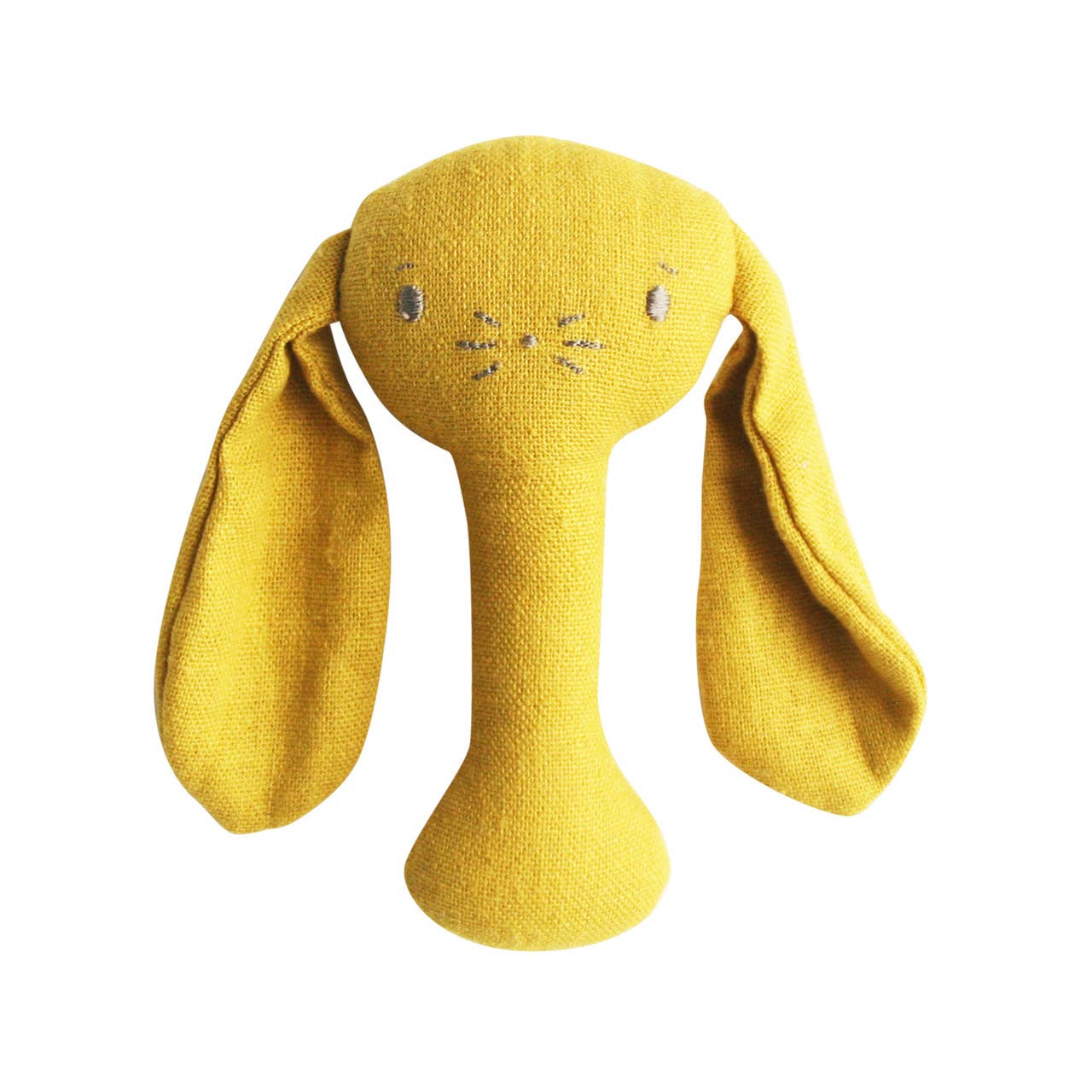 Alimrose - Wholesale Handheld rattle – Baby - Bobby Bunny Stick Rattle Butterscotch Linen