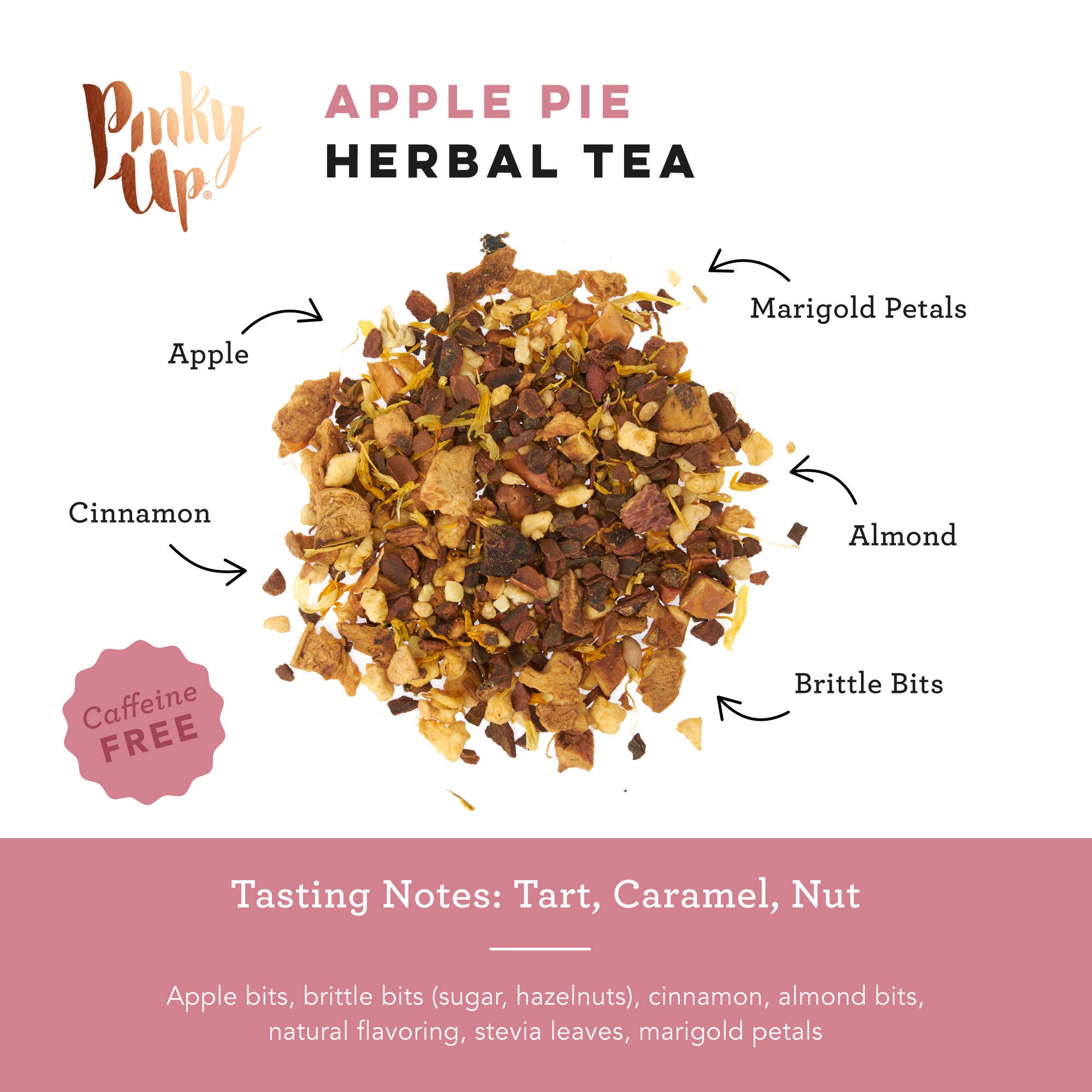 Pinky Up - Vente Sachets de thé - Tisane à la tarte aux pommes 15 sachets4