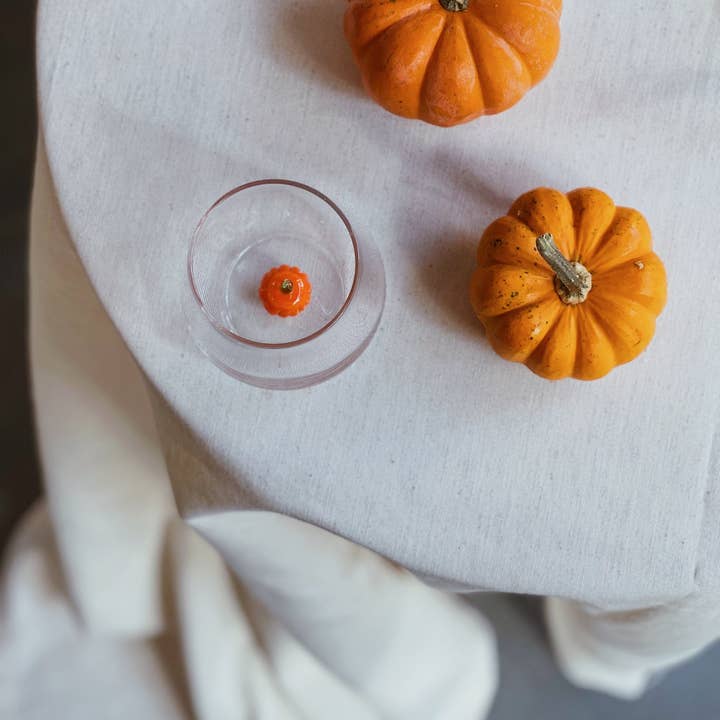MINIZOOUSA - Wholesale Drinking Glass/Cup - Tiny Figurine Drinking Glass, Pumpkin