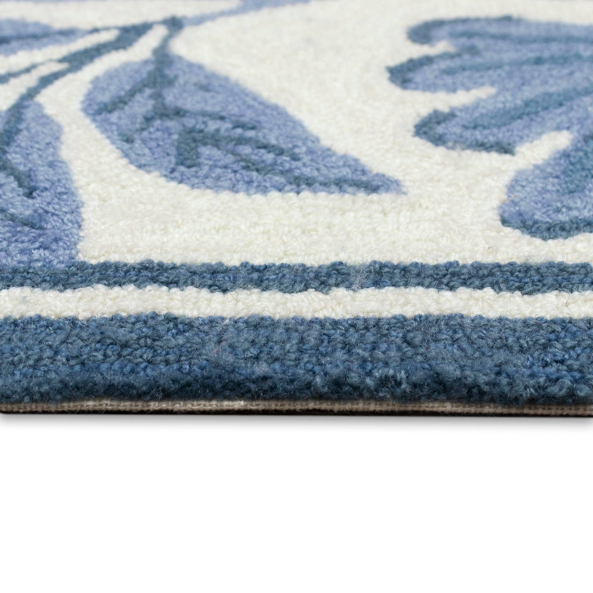 bleu Tapis intérieur/extérieur Capri Floral Vine en vente sur Faire13