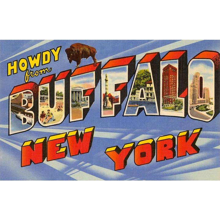 Grußkarte NS-139 Grüße aus Buffalo, New York für den Großhandel von Found Image Press
